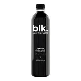 Black Alkaline Mineral Water with Fulvic Trace Complex, High pH Electrolyte Hydration, 16.9 fl oz Bottle