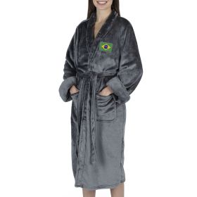 Brazil Flag Silk Touch Robe Small/Medium